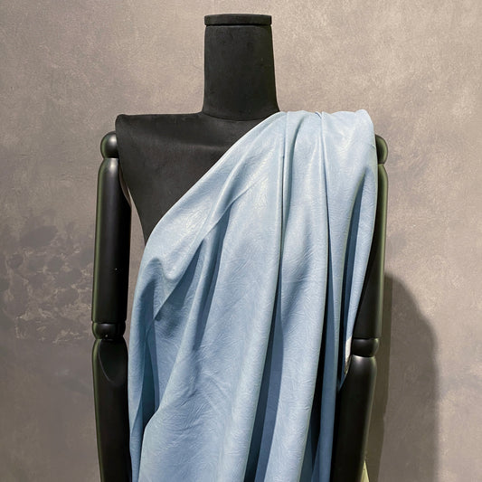 Wrinkle Grain Faux Leather - Sky Blue