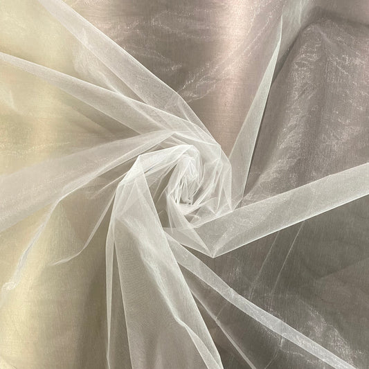 Steel Organza - Structured - White