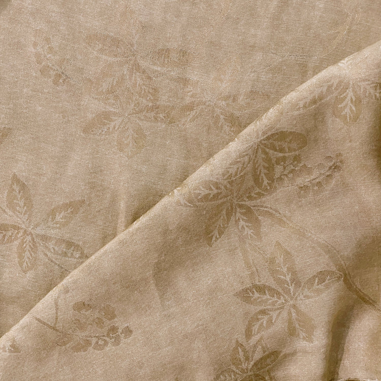 Botanical Stone Washed Satin Jacquard - Old Gold