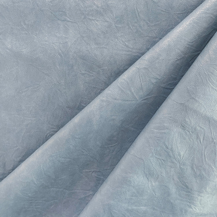 Wrinkle Grain Faux Leather - Sky Blue
