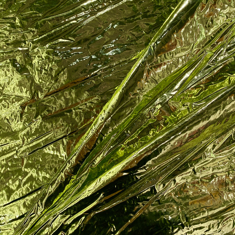 Metallic Vinyl Bonded Wadding - Chartreuse