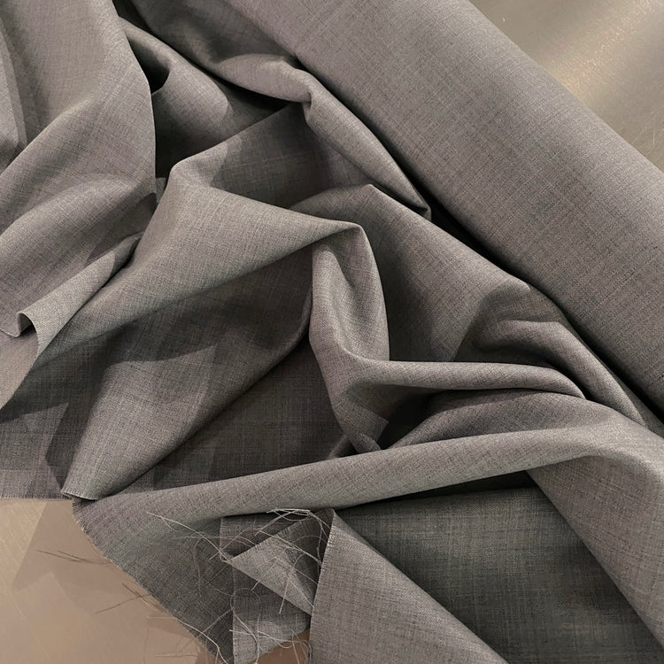 Australian Merino Worsted Wool Gabardine - Light Grey