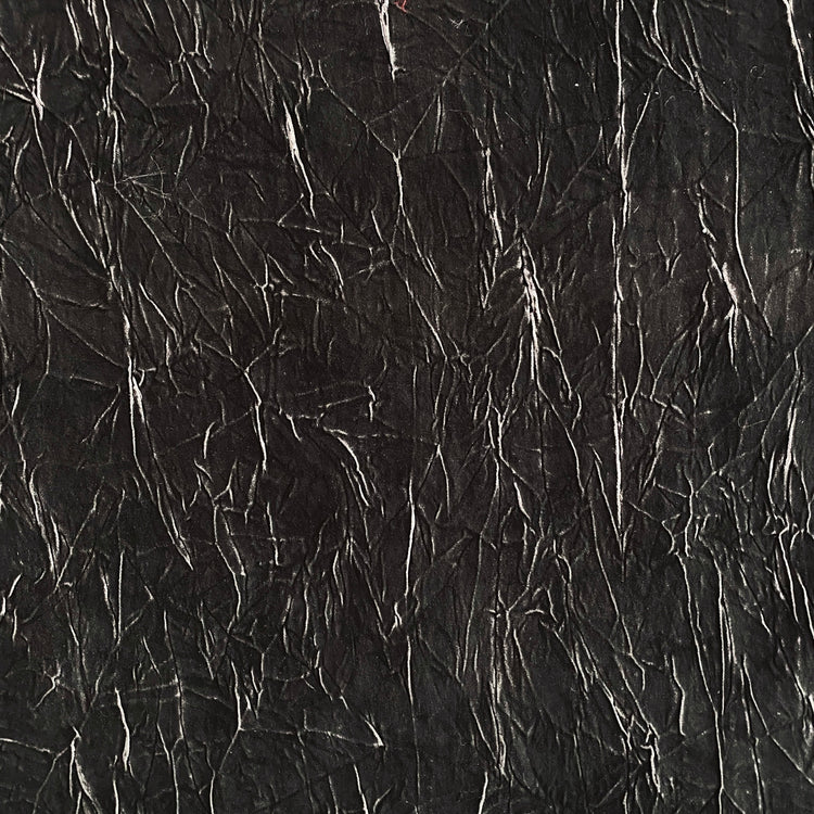Bonded Creased Moleskin - Painted Edges - Charcoal / Silver