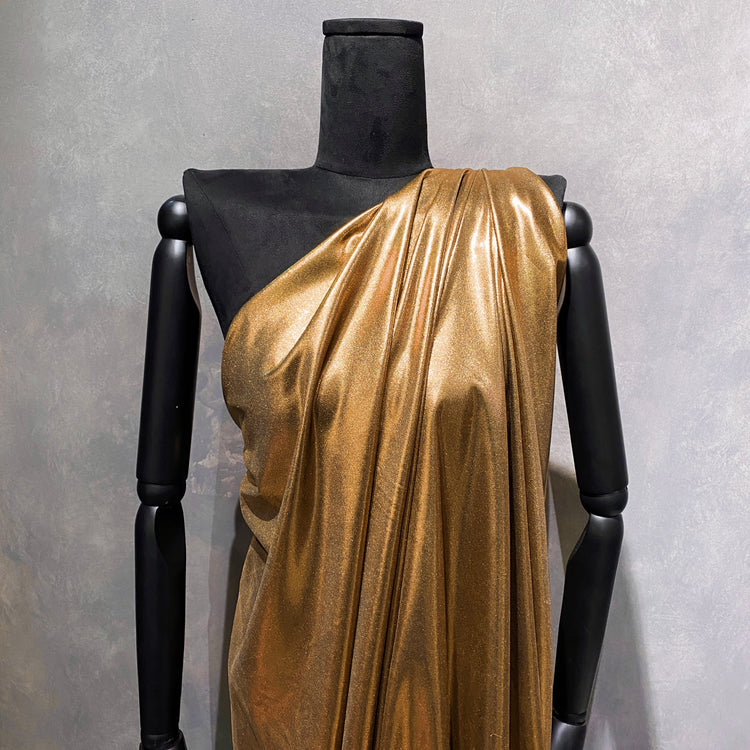 Metallic Coated Satin - Gold