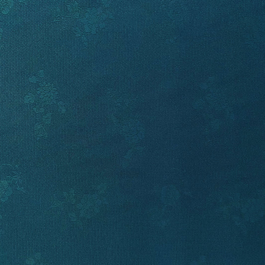 Rose Dobby Motif - Basket Weave - Teal