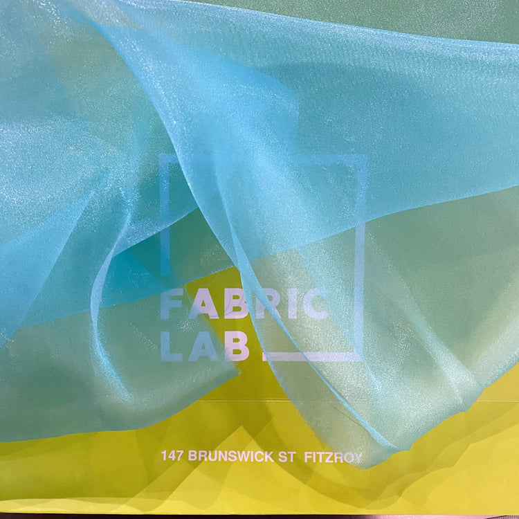 Metallic Organza - Sky Blue