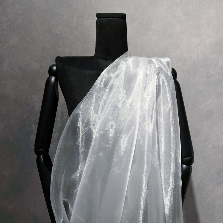 Metallic Organza - White