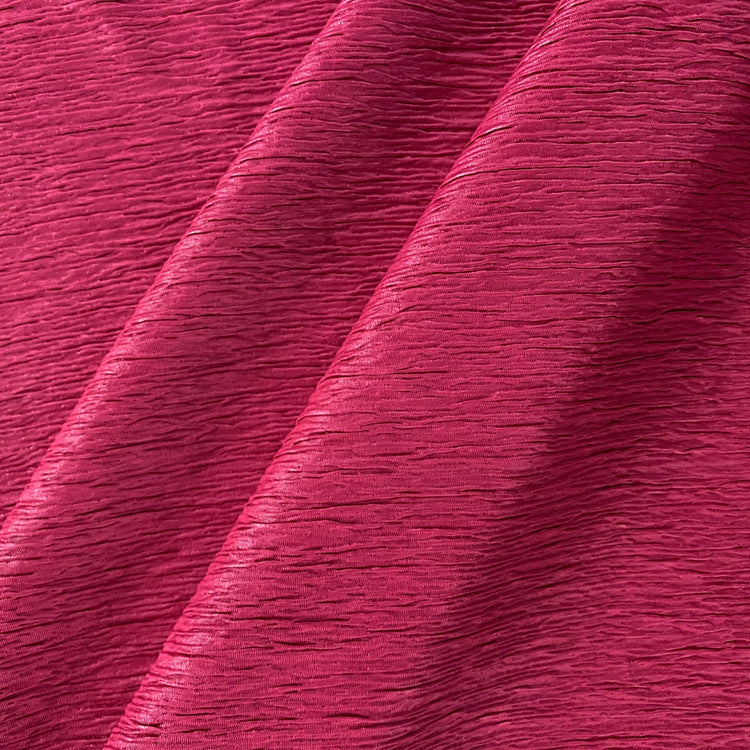 Smocked Bark Double Knit - Rose Red
