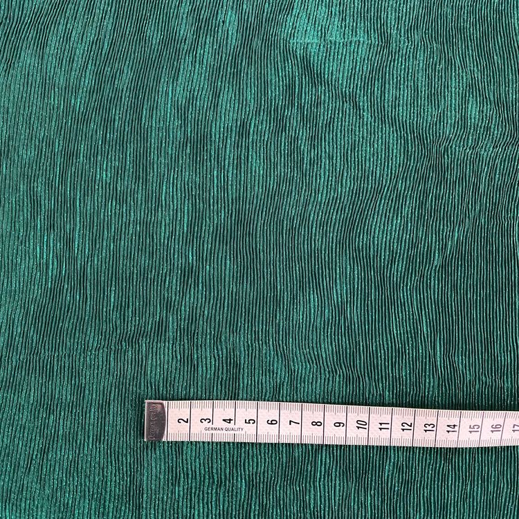 Bonded Creased Organza Metallic - Green