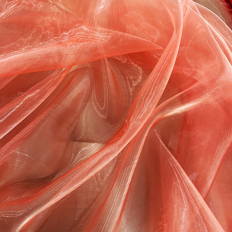 Liquid Steel Organza - Salmon
