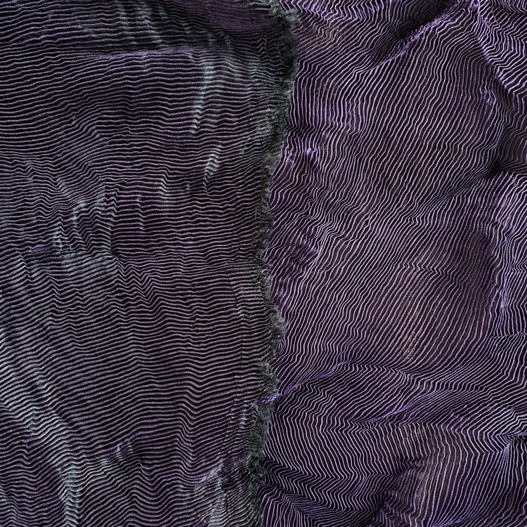 Plisse Shot Organza - Aubergine