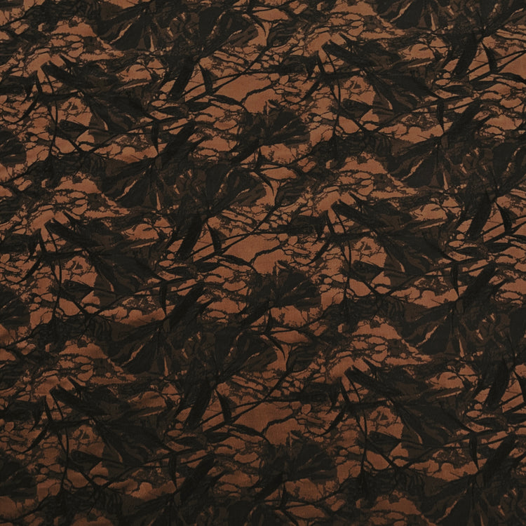 Earthy Foliage Jacquard - Chocolate / Black