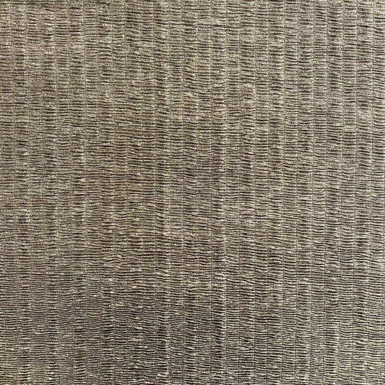 Shirred Look Plisse Metallic Satin - Platinum Gold