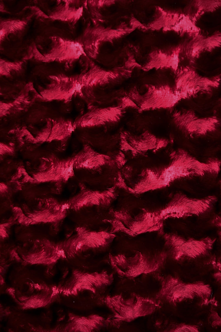 Spiral Swirl Plush Velvet - Maroon