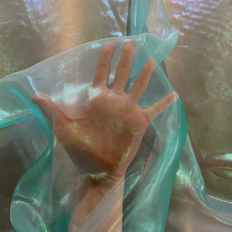 Holographic Organza - Spring Green