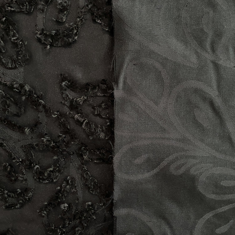Cut-Pile Damask - Black