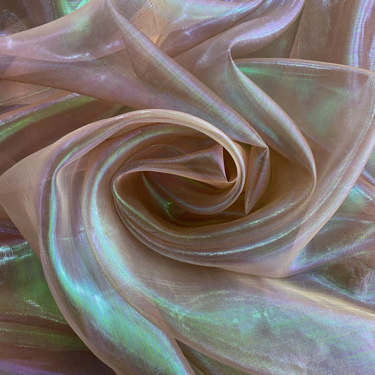 Holographic Organza - Rosy Brown