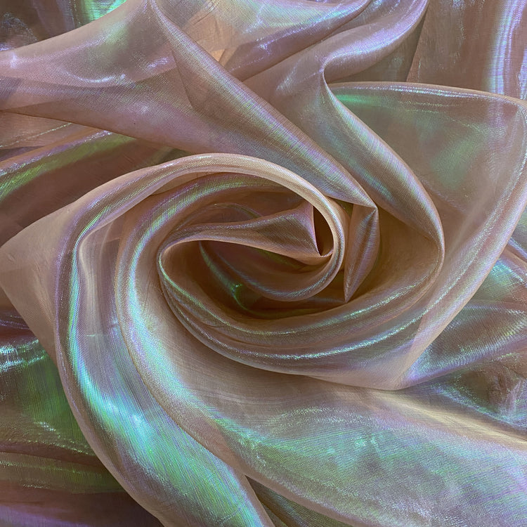 Holographic Organza - Rosy Brown