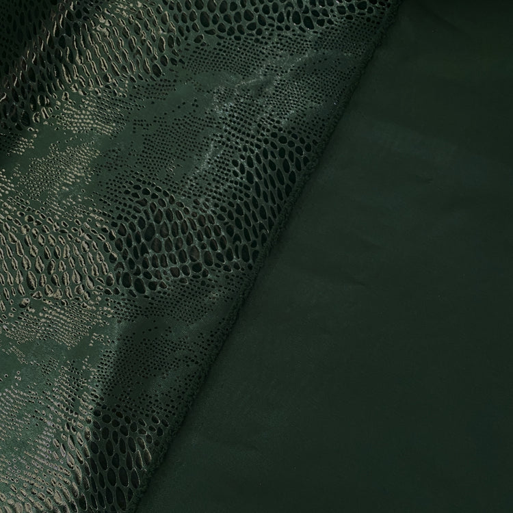 Reptile Foil Shimmer Satin - Dark Green