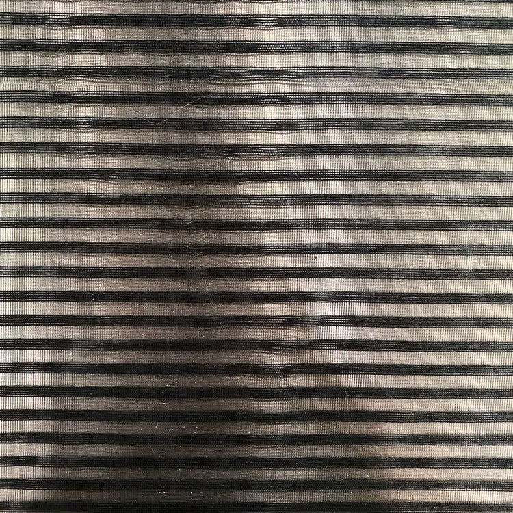 Striped Open-Weave Mesh - Black