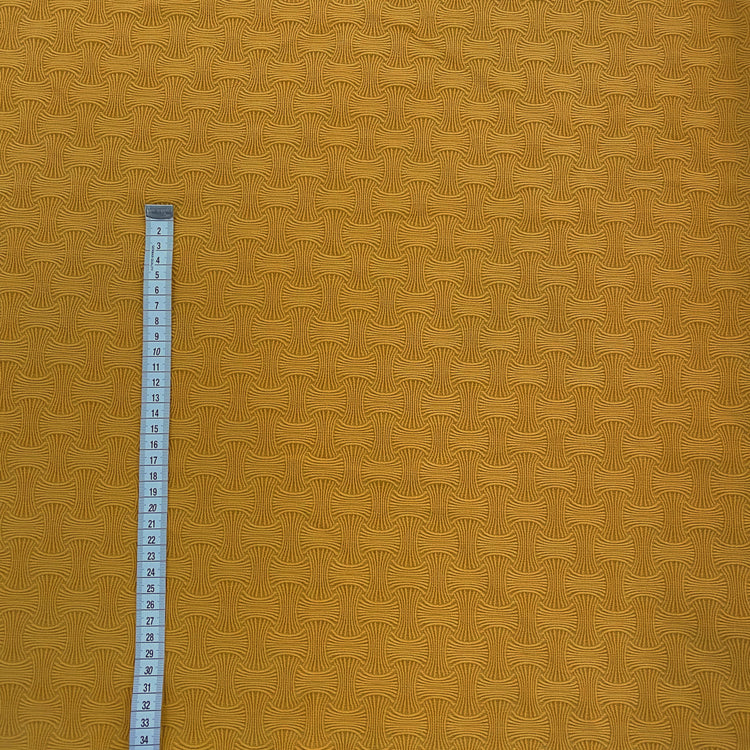 Basket Weave Look Stretch - Yellow