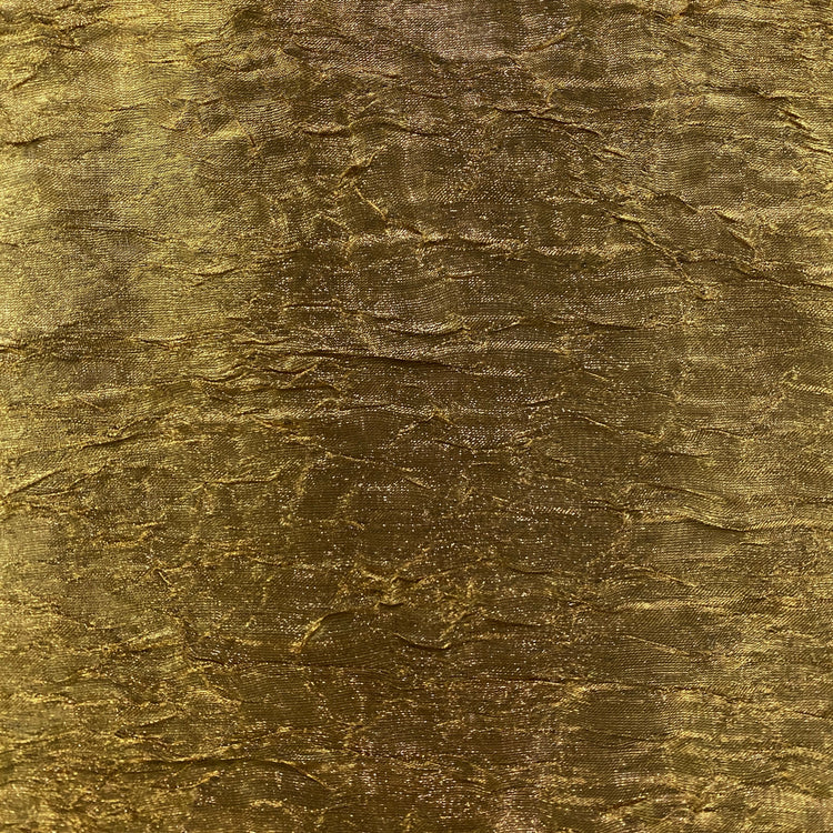 Metallic Creased Shot Organza - Gold / Bronze