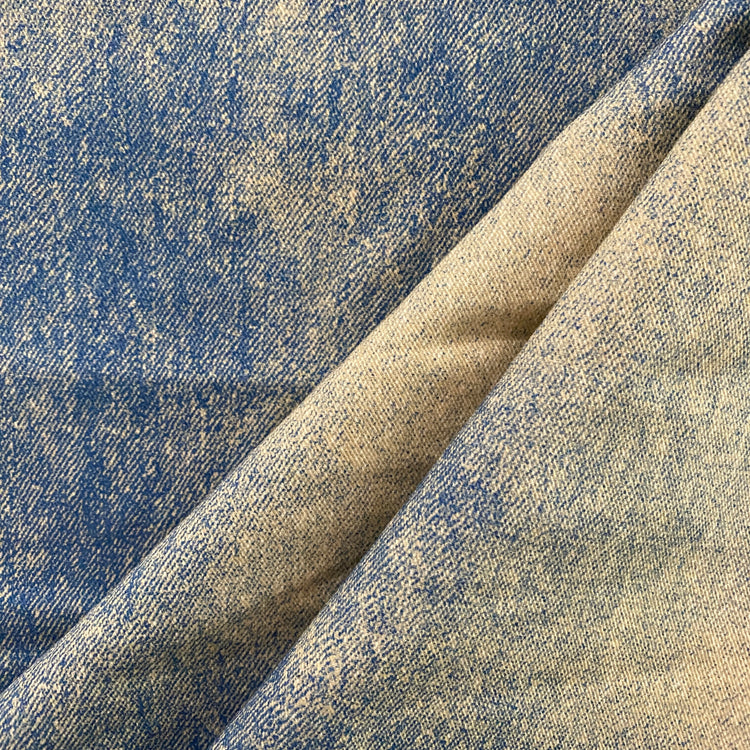 Vintage Fade Print Denim - Blue / Light Yellow