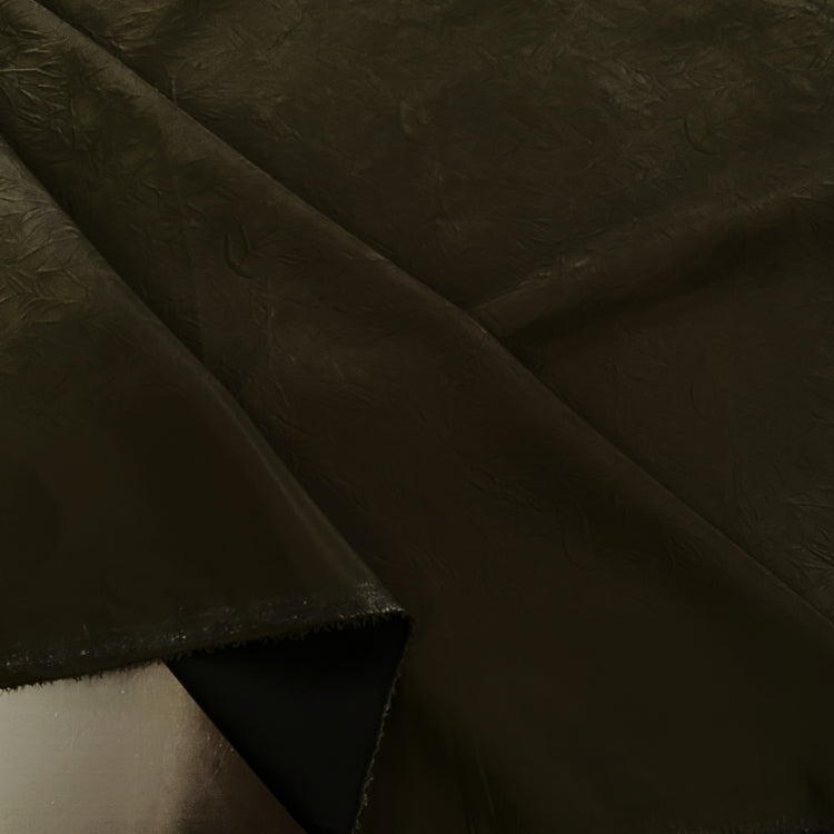 Creased Taffeta Bonded Ponte - Olive green