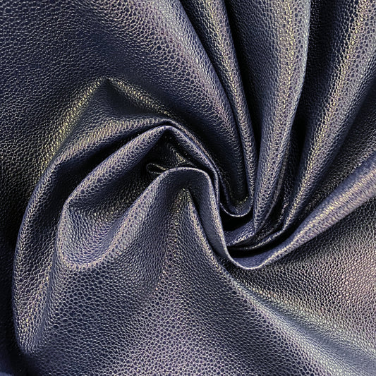 Patent Snake Faux Leather - Fine Pattern - Navy