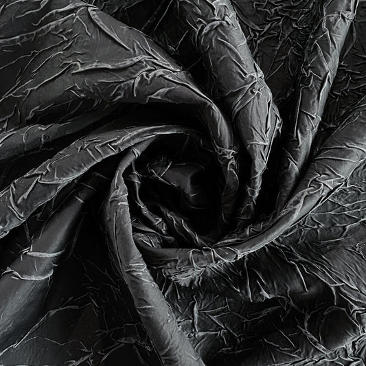 Bonded Creased Sateen - Black