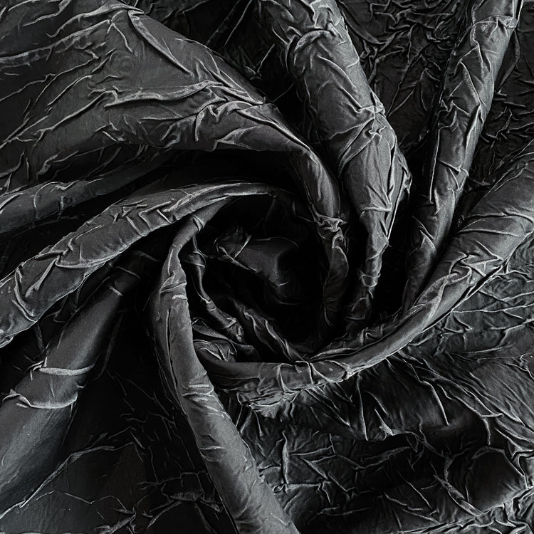 Bonded Creased Sateen - Black