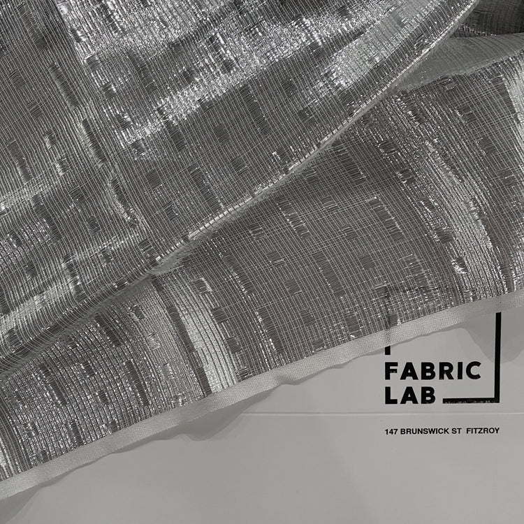 Silk Lurex Dobby- Silver