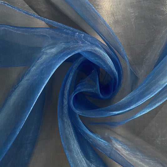 Metallic Organza - Royal Blue