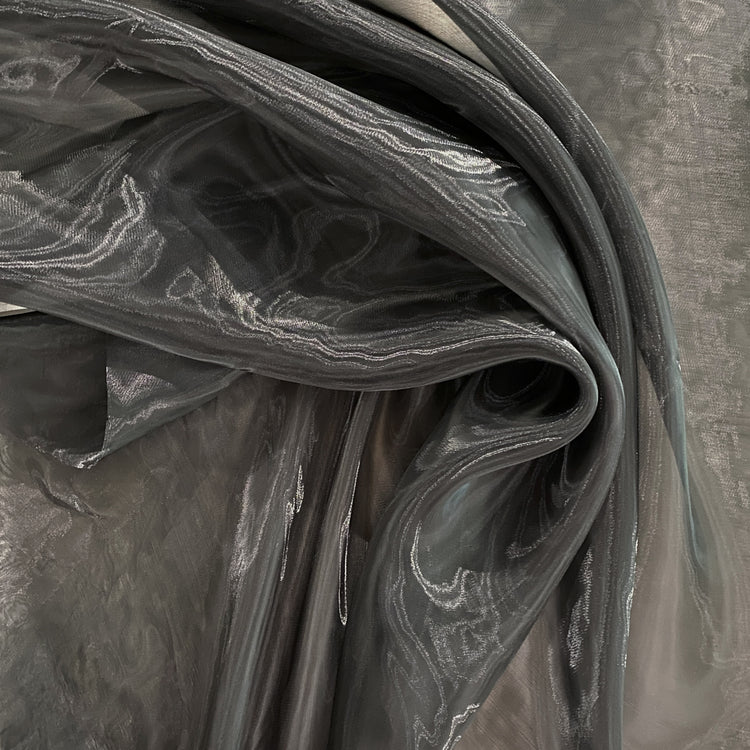 Liquid Shimmer Organza - Black