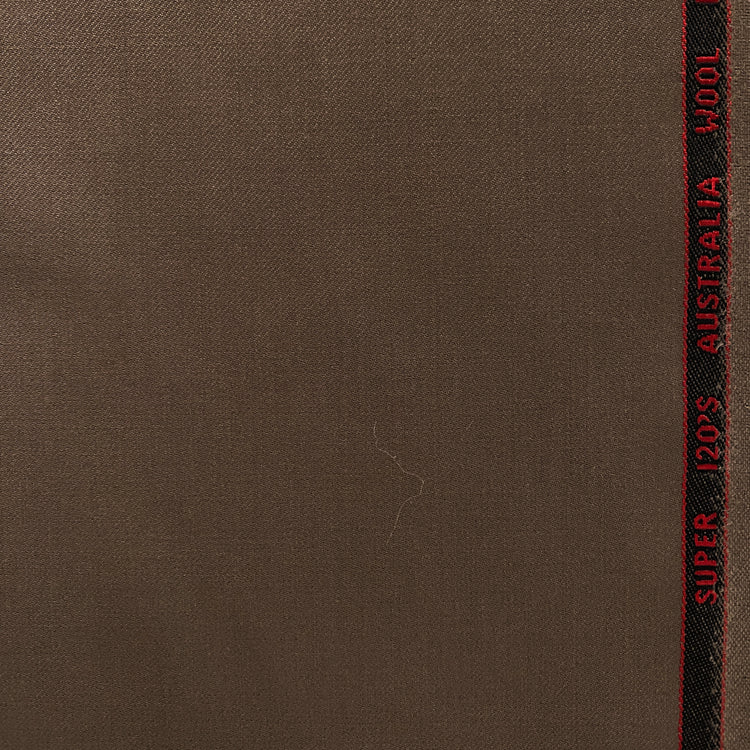 Australian Merino Worsted Wool Gabardine - Chocolate