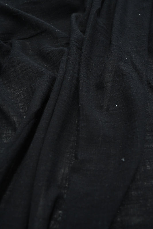 Cheesecloth Cotton Slub - Black