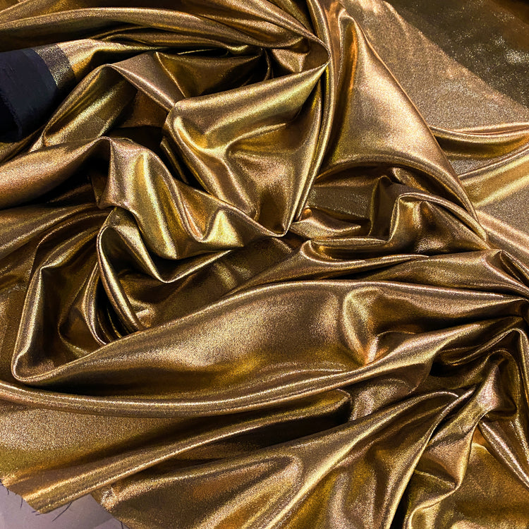 Metallic Coated Satin - Gold