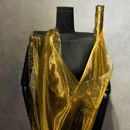 Shot Organza - Goldenrod / Black