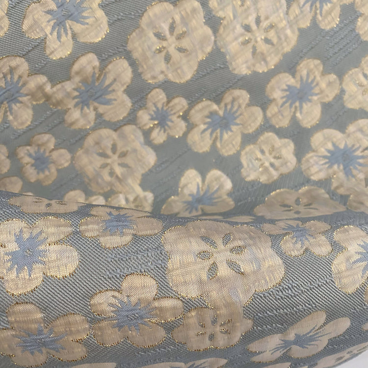 Wrinkle Daisy Brocade - Powder Blue