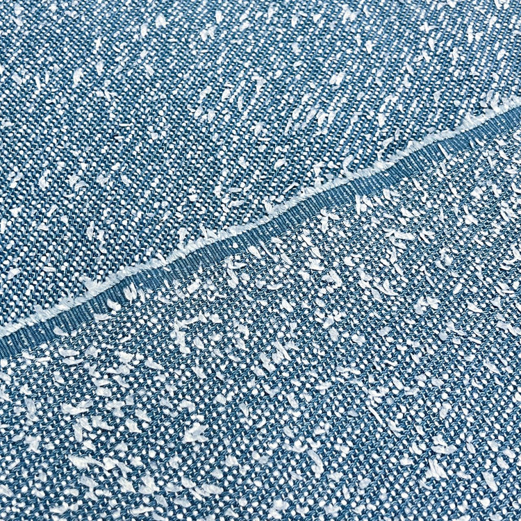 Fancy Yarn Insert Denim - Sky Blue/White