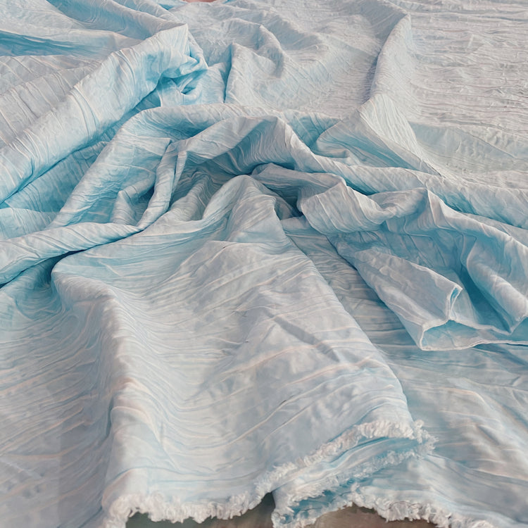 Creased Sateen - Ice Blue