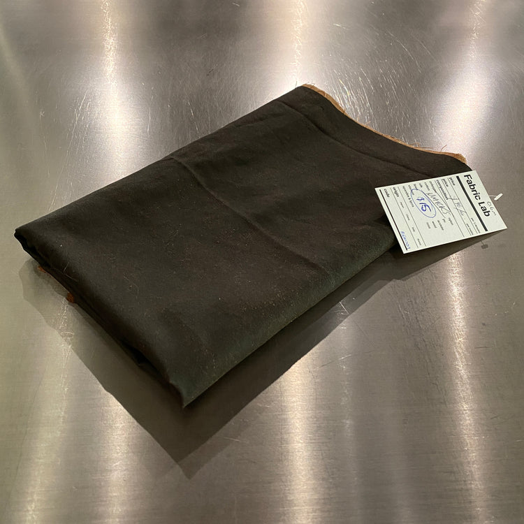 (Remnant) Coated Cotton Blend Broadcloth - Chocolate/Sienna - 0.6m