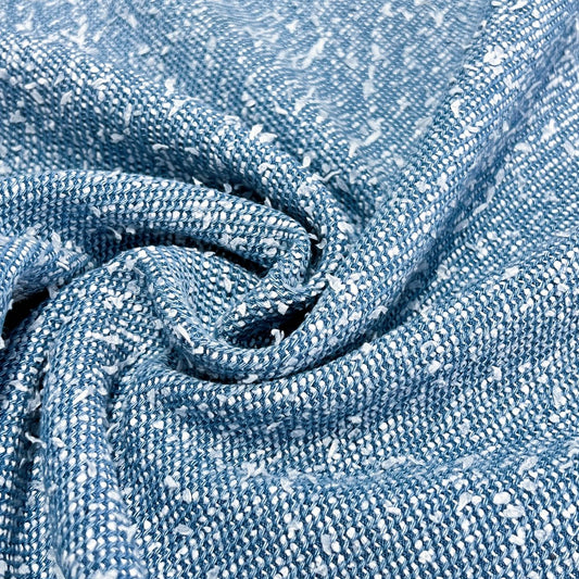 Neppy Yarn Insert Denim - Sky Blue/White