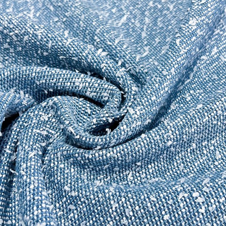 Fancy Yarn Insert Denim - Sky Blue/White