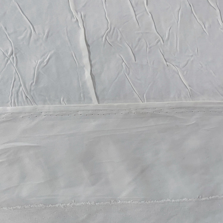 Crinkle Crease Bonded Sateen - White
