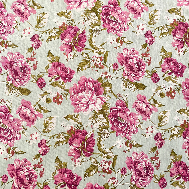 Soft Rose Brocade - Hot Pink/Seashell