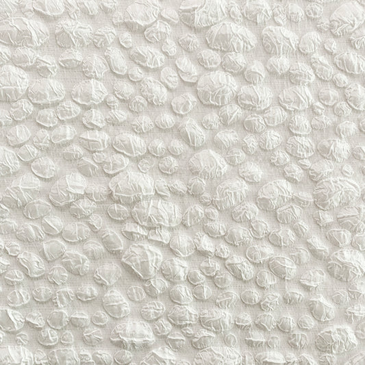 Crinkle Pebble Cloqué - White