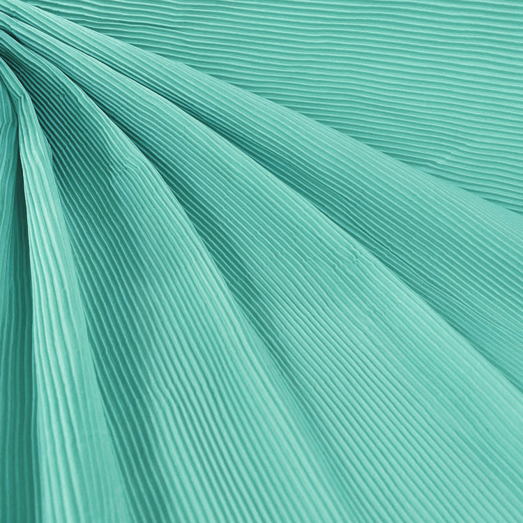 Accordion-Pleated Taffeta - Turquoise