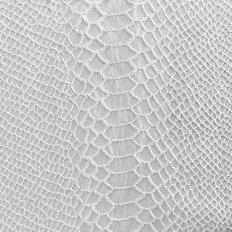 Reptile Raised Dobby Jacquard - White