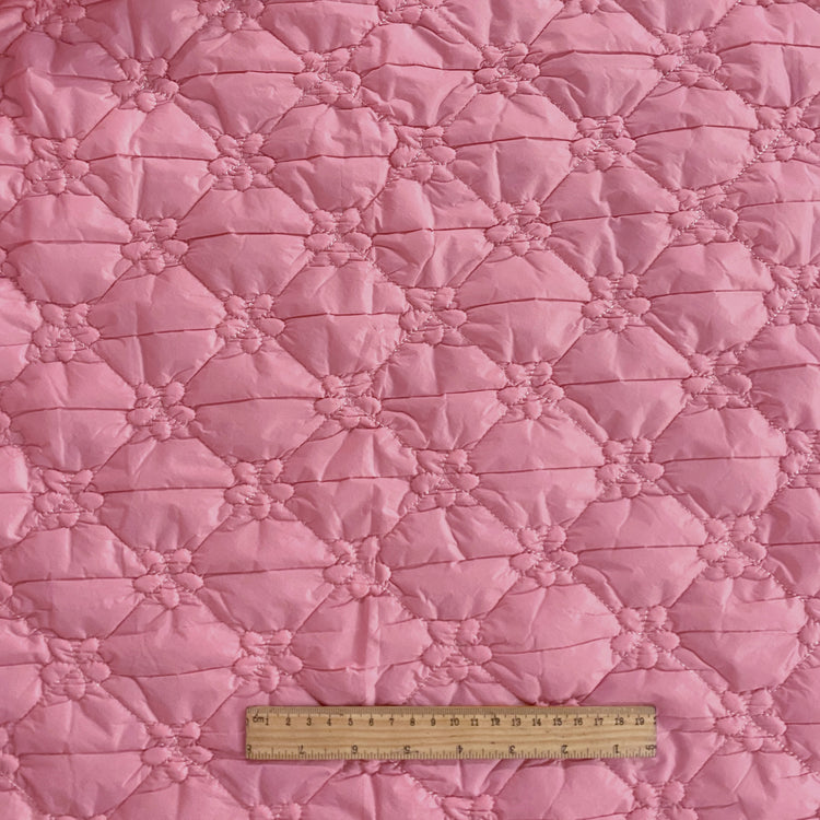 Quilted Polyester Sheeting - Bubblegum Pink